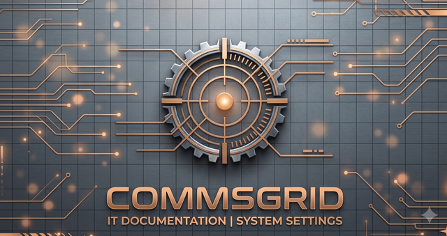 CommsGrid — IT documentation, system settings